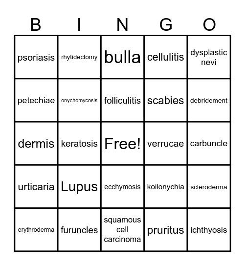 Chapter 12 Bingo Card