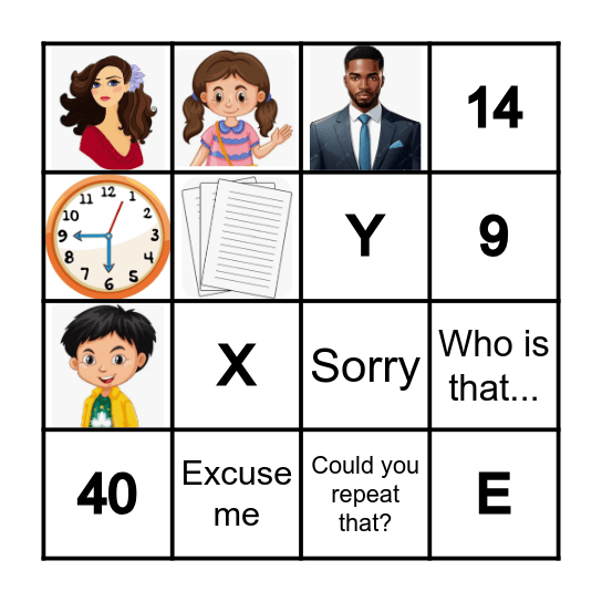 Lesson 3 Bingo Card