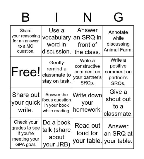 Use your voice and be an ACTIVE citizen! Bingo Card