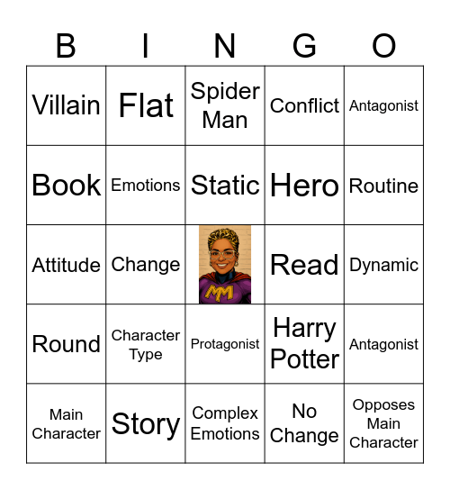 Character Types Bingo Card