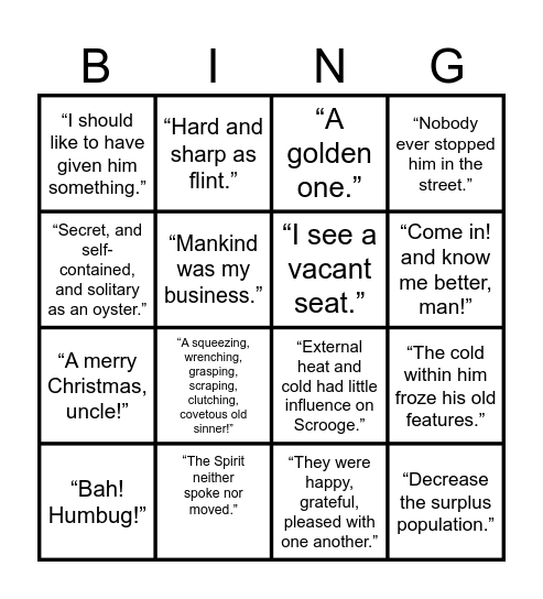 ACC Quote Bingo Card