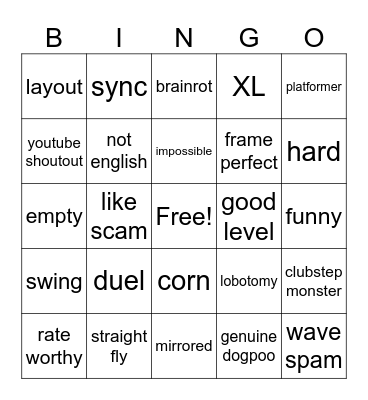 recent tab Bingo Card