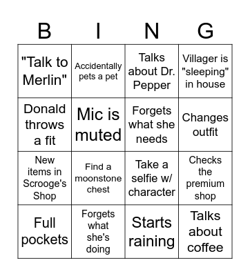 Test Bingo Card