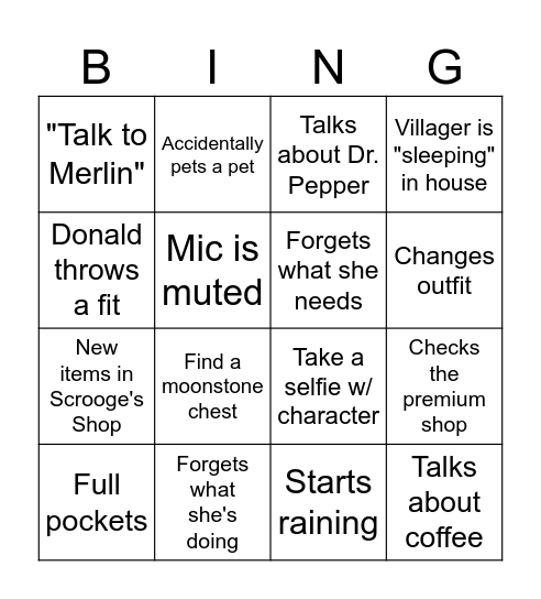 Test Bingo Card