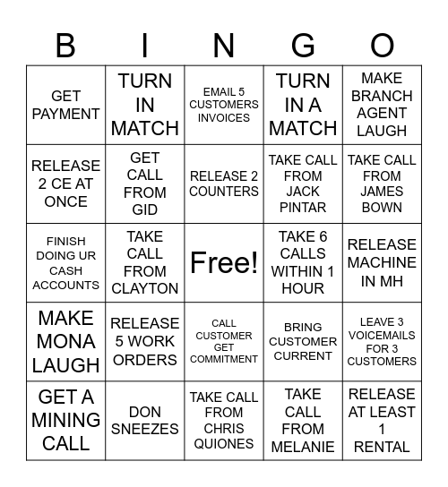 BINGO IN AR Bingo Card