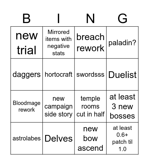 111 Bingo Card