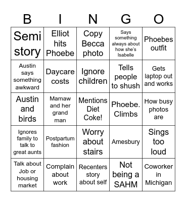 You know Bingo Card