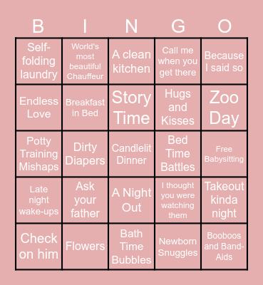 Mother's Day Bingo Card
