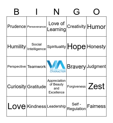 What are your strengths? Bingo Card