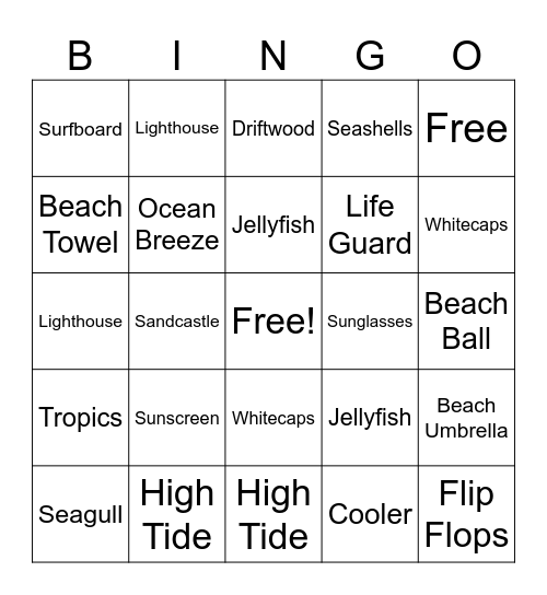 Thanks For Keeping Us Afloat Bingo Card