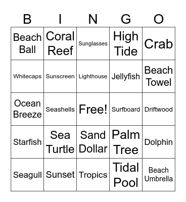 Thanks for Keeping Us Afloat Bingo Card