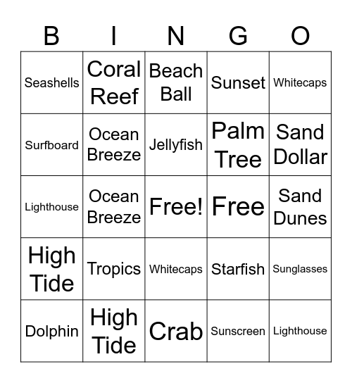 Thanks For Keeping Us Afloat Bingo Card