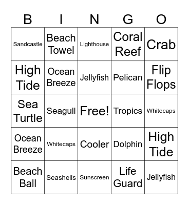 Thanks For Keeping Us Afloat Bingo Card