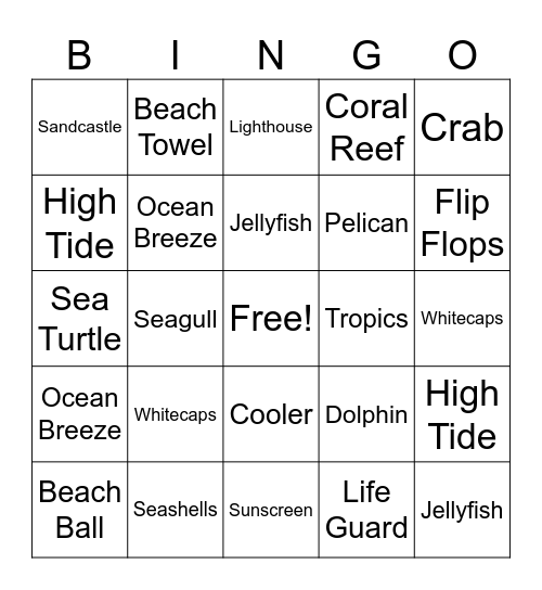 Thanks For Keeping Us Afloat Bingo Card