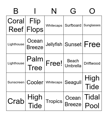 Thanks For Keeping Us Afloat Bingo Card