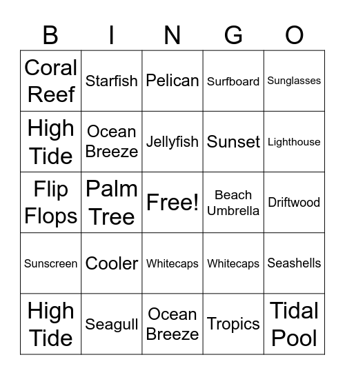 Thanks For Keeping Us Afloat Bingo Card