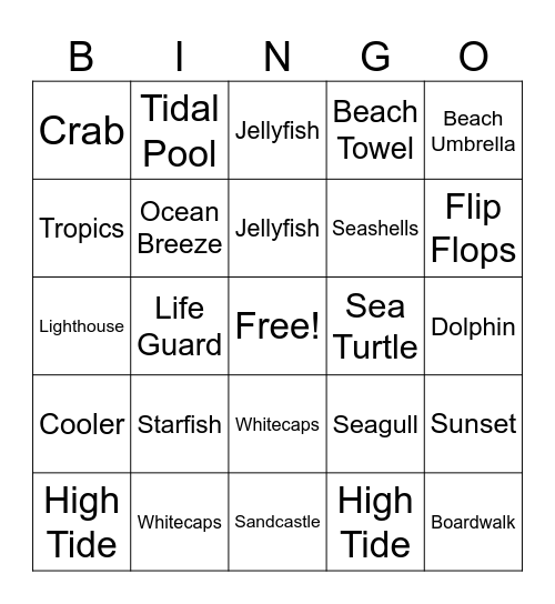 Thanks For Keeping Us Afloat Bingo Card