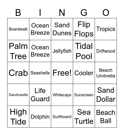Thanks For Keeping Us Afloat Bingo Card