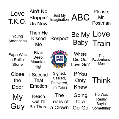 Motown vs. Everyone Else Bingo Card