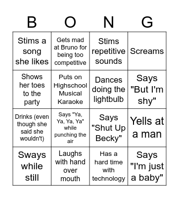 NATTEBOONGO Bingo Card