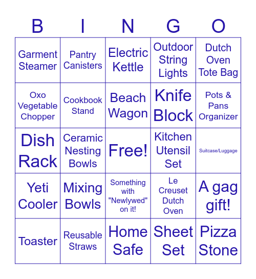 Morgan's Bridal Shower Bingo! Bingo Card