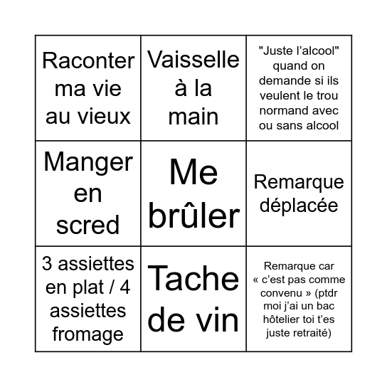 Banquet du 8 mai Bingo Card