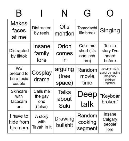 LOUKA BINGO Card