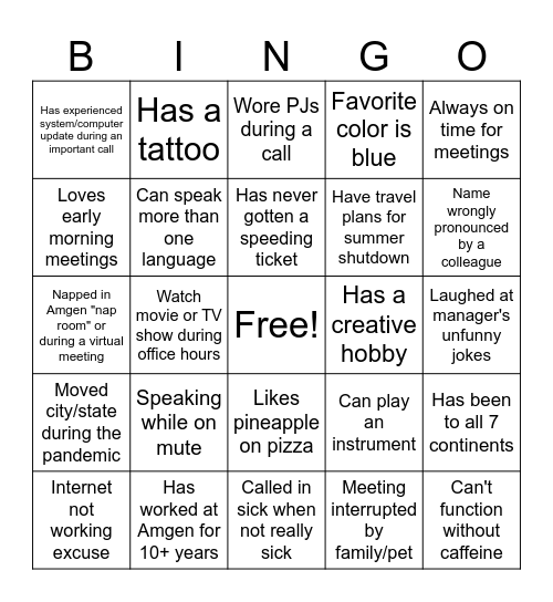 EGT Imdelltra Bingo Card