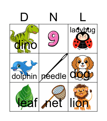 Phonics Bingo Card