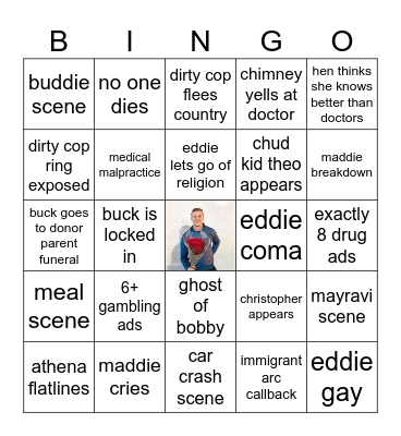 9-1-1 SEASON 9 FINALE Bingo Card