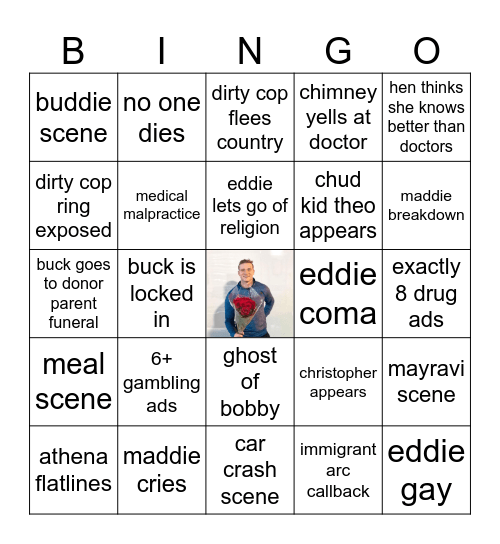 9-1-1 SEASON 9 FINALE Bingo Card