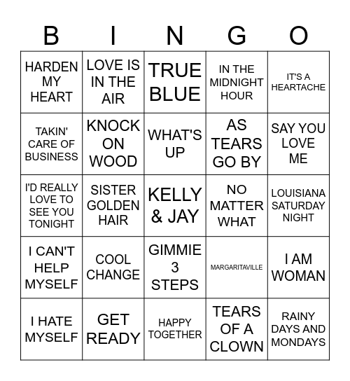 COMBINE BROTHERS BOARDMAN Bingo Card