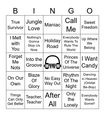 CAN YOU NAME THE 80S MOVIE? Bingo Card