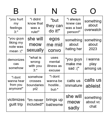 What okami? Bingo Card