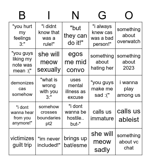 What okami? Bingo Card