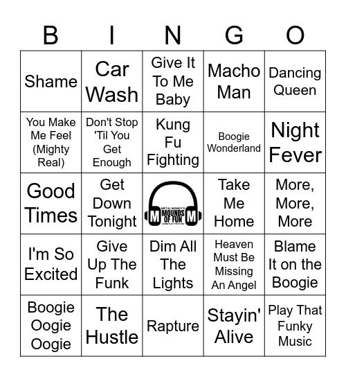 BOOGIE WOOGIE DISCO! Bingo Card