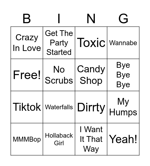 Nostalgic BINGO Card