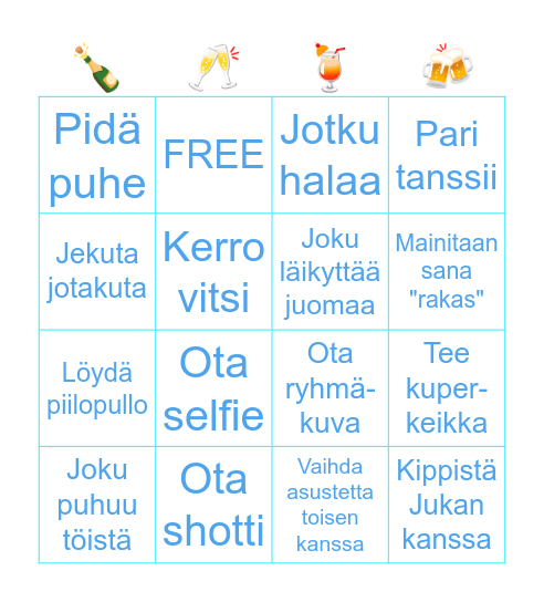 Jukka 50v. Bingo Card