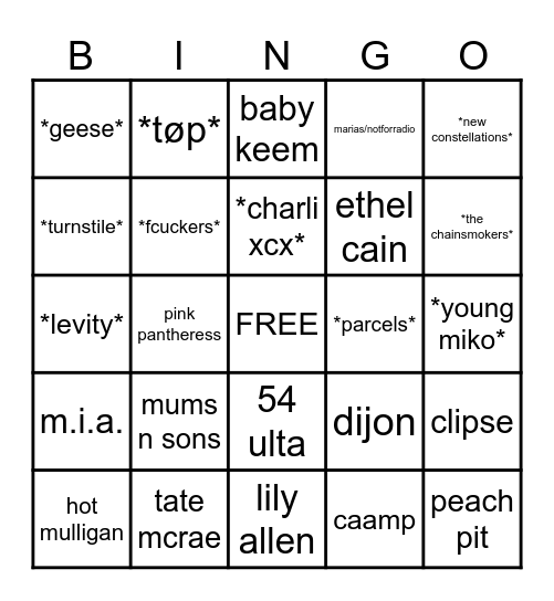 EM Bingo Card