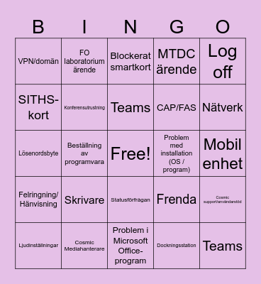 ✧˖°BINGO✧˖°BANGO✧˖°BONGO Bingo Card