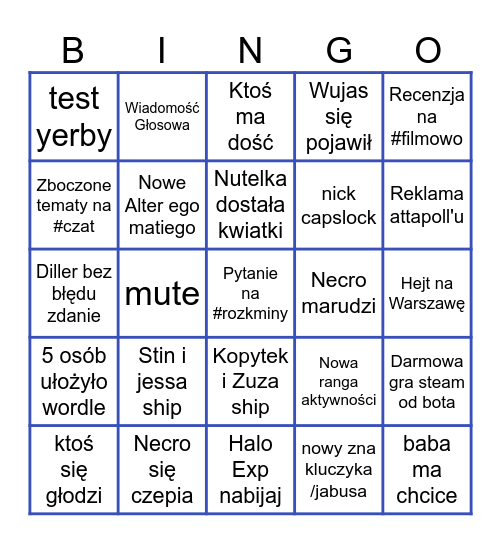 08.05 Bingo Card