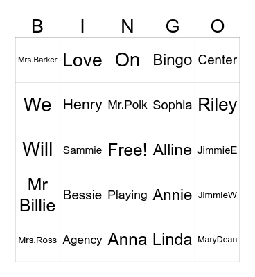 Senior Citizen Building Oakland MS Bingo Card