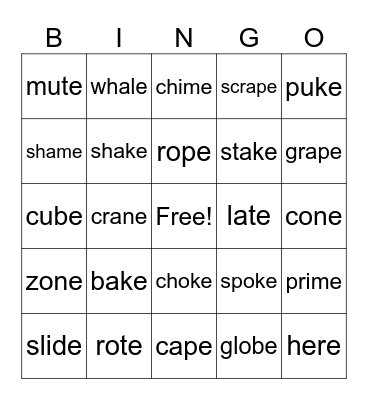 Magic e Bingo Card