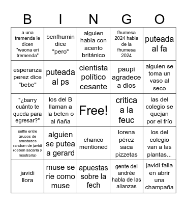 feliz cumple javidi Bingo Card