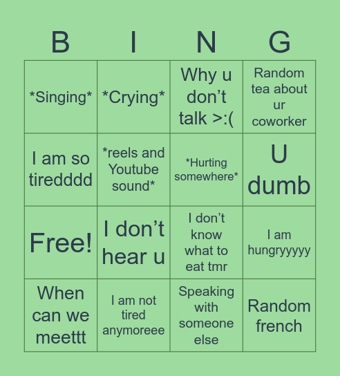 Karen bingooo Bingo Card