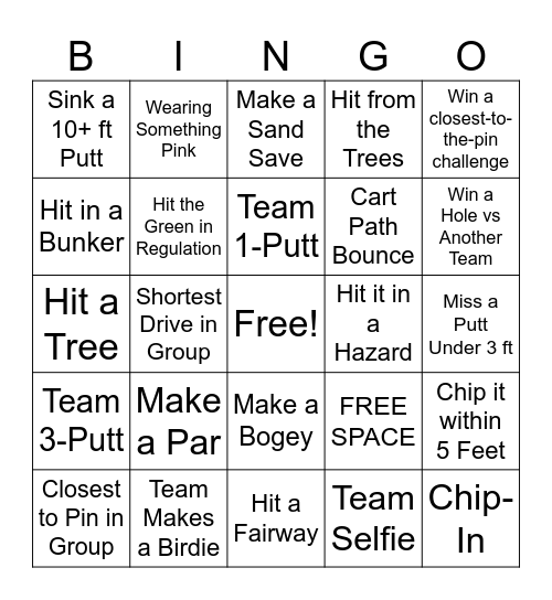 Ladies 9 & Dine Bingo Card