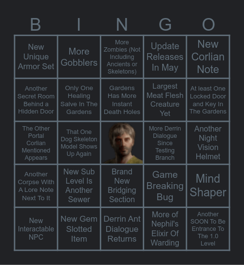 EXANIMA 0.9.5 BINGO Card