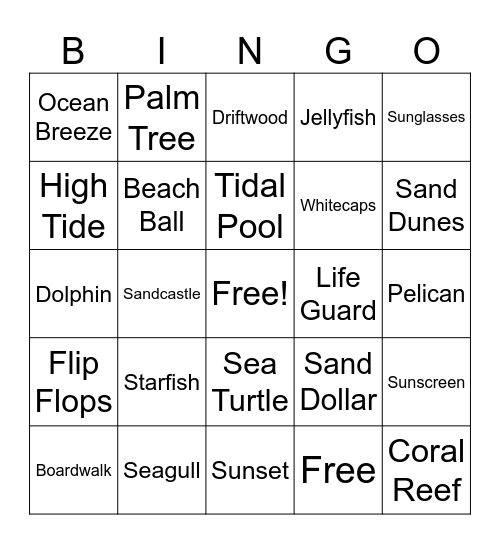 Thanks For Keeping Us Afloat Bingo Card