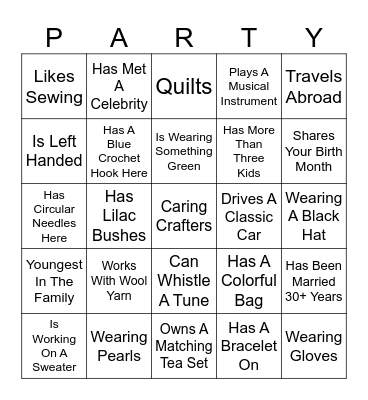 Guest Bingo Card