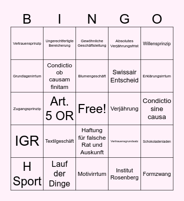 BGE OR Bingo Card
